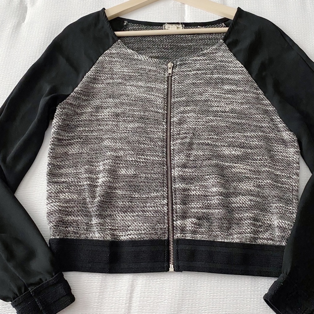 Tweed Front Lightweight Dressy Casual Jacket